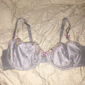 Enchanted 44d purple pink floral sexy cute lacebra